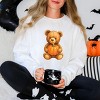 Watercolor Pumpkin Bear -  Womens Sweatshirt - 3 of 3