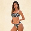 Women's Ocean Bliss Striped Cheeky Bikini Set - Cupshe - 2 of 4