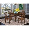 HomeStock 5-Pc Mahogany Finish Solid Wood Top - Dining Room Set with Dropleaf - Seats 4 - 2 of 4