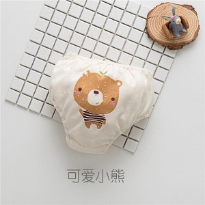 MyKids-Usa Baby Boy And Girl Cartoon Print Pattern Cotton Triangle Underwear - 1 of 4