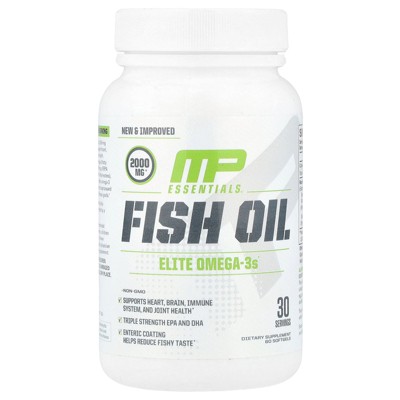 MusclePharm Essentials®, Fish Oil, 2,000 mg, 60 Softgels (1,000 mg per Softgel)