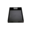 Sagebrook Home 18" Simple Black Serving Tray - Contemporary Decorative Wood and Glass Serving Tray for Home or Office Decor Hosting - 3 of 4