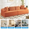 104" Curved Modular Sectional Sofa in Chenille Fabric Modern Minimalist Design Compressed No Assembly Required - 4 of 4