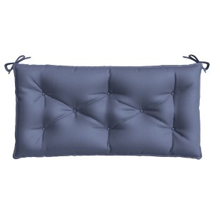 vidaXL Garden Bench Cushion - Navy Blue Oxford Fabric - Durable Outdoor/Indoor Pad with Non-Slip Ropes - 39.4"x19.7"x2.8" - 1 of 4
