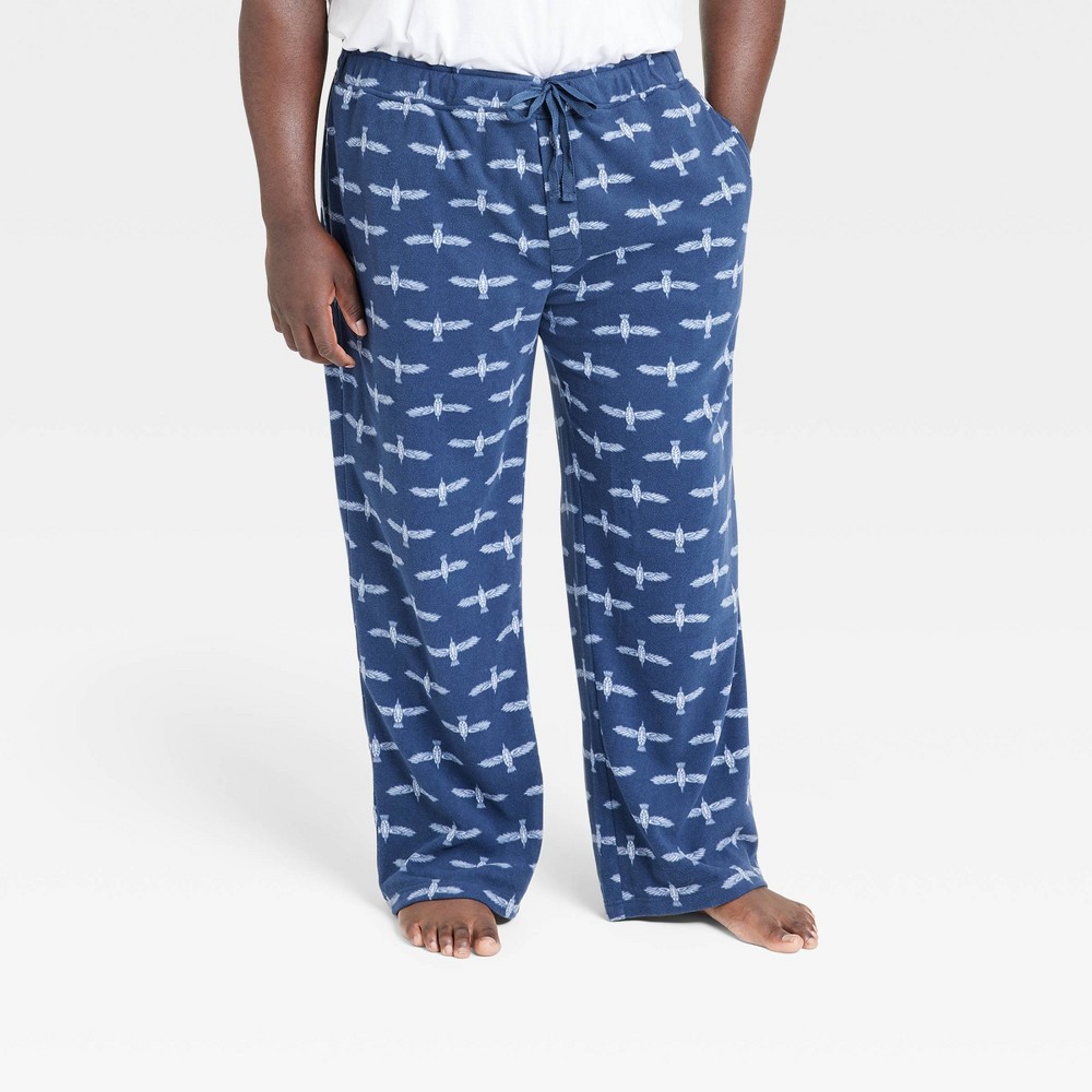 Photos - Other Textiles Men's Big & Tall Bird Print Microfleece Pajama Pants - Goodfellow & Co™ Bl