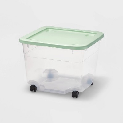 50qt Wheeled Storage Box Daydream Green - Room Essentials™