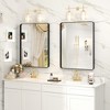 Apmir Rectangular Aluminum Alloy Framed and Tempered Glass Wall Bathroom Vanity Mirror in Matte Black/ Gold/ Silver/ Brown - 2 of 4