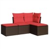vidaXL Garden Sofa SetPE rattan, Powder-coated steel, Fabric - 2 of 4