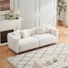 89'' Teddy Velvet 3-Seater Sofa with 4 Pillows, Metal Legs and Solid Wood Frame with Deep Seats - 2 of 4