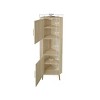 Home Accent Cabinets Storage,Corner Cabinet With 2 Rattan Doors And 4 Shelves,Corner Shelf Stand,High Rattan Corner Cabinet-Maison Boucle - 4 of 4