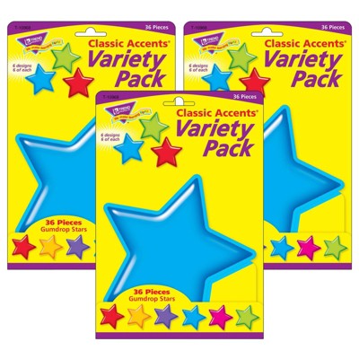 3pk Gumdrop Stars Classic Accents Variety Pack - TREND