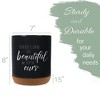 Elanze Designs Beautiful Life Black X-Large Cork Bottom, Kitchen Counter, Ceramic Stoneware, Coffee, Tea and Hot Chocolate, Machine Brewing, K Capsule - 2 of 4