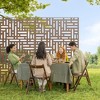 1-Piece 46.8 In. W x 71.37 In. H Brown Outdoor Metal Screen Decorative Art Panel - 2 of 4