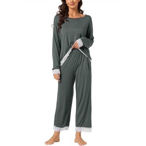 cheibear Womens Nightshirt Button Down Nightgown Long Sleeve Pajama Dress  Sleepshirt