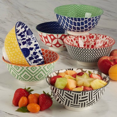 24oz 6pk Porcelain Chelsea Cereal Bowls - Certified International