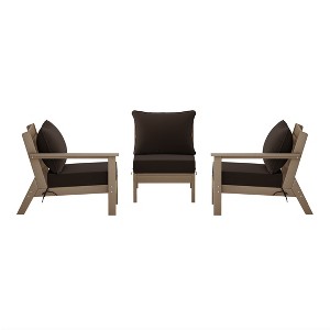 WestinTrends Avalon Outdoor Patio HDPE Loveseat Sofa with Patio Cushions - 1 of 4