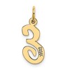 Black Bow Jewelry 14k Yellow Gold, Madison Collection, Medium Script Initial Pendant A-W - 3 of 4