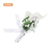 Unique Bargains Formal Dinner Party Wedding Groom Lily Boutonnieres Pins 4 Pcs - 3 of 3