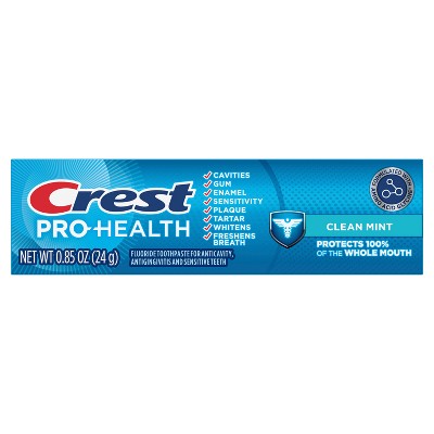 Crest Pro-health Smooth Formula Clean Toothpaste - Mint - Trial Size -  0.85oz : Target