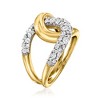 Ross-Simons 0.75 ct. t.w. Diamond Interlocking Ring in 14kt Yellow Gold Size 7 - 3 of 4