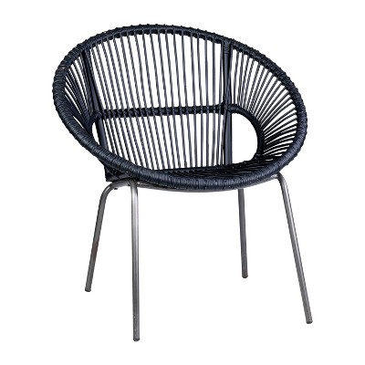Louanne Rattan Occasional Chair Black - East At Main