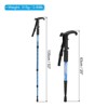 Unique Bargains Aluminum Alloy Collapsible T Handle Hiking Trekking Pole with Mud Basket 21-43 Inch - 2 of 4