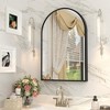 Apmir Arched High-Strength Tempered Glass and Aluminum Alloy Framed French Cleat Mounted Wall Decor Bathroom Vanity Mirror with 5-Year Warranty - 2 of 4