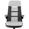 Elama High Back Adjustable Faux Leather and Fabric Office Chair in Dark Gray and Light Gray - 4 of 4