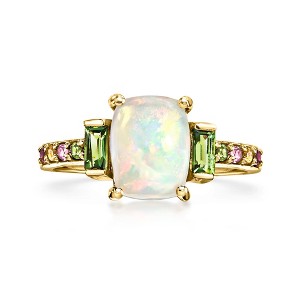 Ross-Simons Opal Ring With .30 ct. t.w. Multicolored Tourmalines
