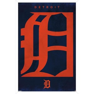 Trends International MLB Detroit Tigers - Logo 25 Framed Wall Poster Prints - 1 of 4