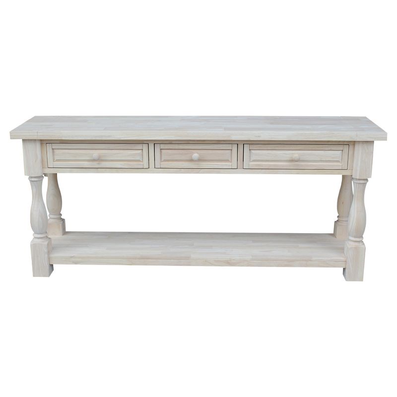 Tuscan Console Table - Unfinished - International Concepts, 3 of 11
