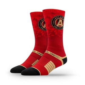 MLS Atlanta United FC Premium Knit Crew Socks: Cushioned Heel & Toe, Midweight Fabric - 1 of 2
