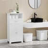 ChicFurnit Bathroom Storage Cabinets Bathroom Floor Storage Cabinet Functional Bathroom Cabinet with Drawer for Bathroom, White, 23.5"*11.8"*42.8" - 3 of 4