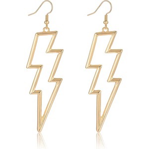 Lightning Bolt Hook Earrings | Punk Rock Statement Jewelry for Women - 1 of 4