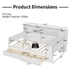 Full Size Wooden Daybed with Built-In Desk, Multi-Functional Frame with Storage Shelves and Drawers, Space-Saving Design-Maison Boucle - 4 of 4