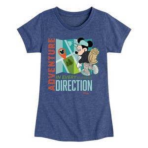 Girls' - Disney - Adventure In Every Direction Fitted Short Sleeve Graphic T-Shirt - 1 of 4