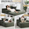 67" Corduroy Chaise Lounge Chair with Wide Armrest, Oversized Deep Seat Convertible Boneless Sofa for Living Room, No Assembly-3irtyhousy - 3 of 4
