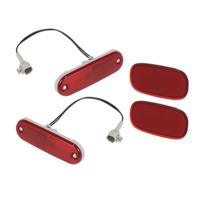 Unique Bargains Exterior Rear Bumper End Reflector Side Marker Signal Lamp Set Red Light for Toyota RAV4 1996-2004 81910-42010