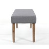 Linen Bench Gray - Boss Office Products - 3 of 3