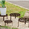 SPI Home Round Nested Plant Stands Set – 12" Cast Iron Decorative Indoor/Outdoor Display Accent, Set of 4 - 3 of 4