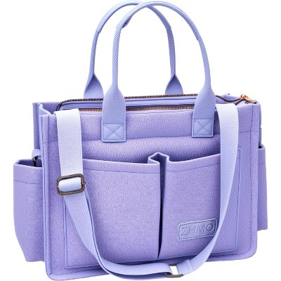 Tote Bag for Women With Compartments,Large Canvas Tote Women's Purse Crossbody Bags Work Laptop Book Bag Satchels Handbags