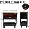 3 Drawers Multifunctional Tool Cart Wooden Top Tool Trolley with Wheels, Storage Organizer Cabinet, for Mechanics Warehouse Garage - 2 of 4
