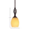 Toltec Lighting Elegante 1 - Light Pendant in  Dark Granite with 5" Cayenne Linen Shade - 2 of 2