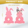 Unique Bargains Easter Bunny Knife Forks Decorative Flatware Storage Holders 5.9" x 3.2" 36 Pcs - 2 of 4
