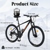 CAVINAS 26 Inch 24 Speed Shifter Mountain Bike with Front Suspension,Steel Bicycle with 8-speed Rear Derailleur for Garden & Outdoor,Black - 4 of 4
