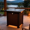 28" Propane Gas Fire Pit Table, 50000 BTU Square Steel Fire Pit for Outside Patio Deck Garden Backyard-Black - 4 of 4
