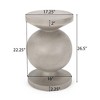 Maggift Patio End Tables, Stylish End Tables for Indoor and Outdoor Use, Ideal for Gardens, Backyard, Special Design, Gray, 17.25"*17.25"*26.5" - 3 of 4