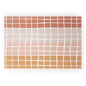 Menina Lisboa Terracotta Color Block Stripes Welcome Mat - Deny Designs - 1 of 3