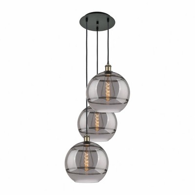 Rochester - 3 Light Cord Hung Multi Pendant In Industrial Style-40.88 Inches Tall and 18.5 Inches Wide