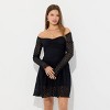 Women's Long Sleeve Lace Mini Dress - Wild Fable™ - 4 of 4
